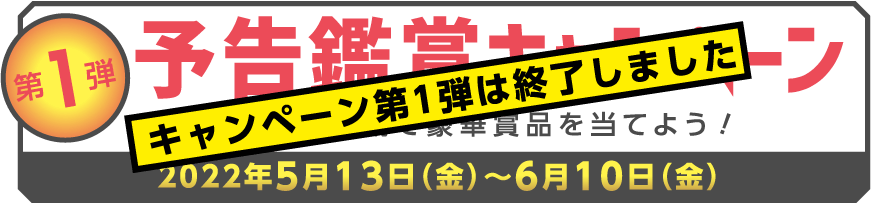 キャンペーン第1弾は終了しました