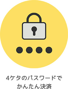 4ケタのパスワードでかんたん決済