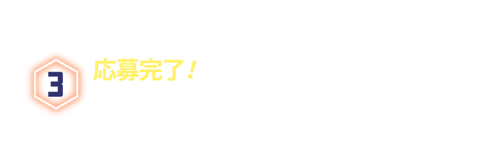 ③応募完了！抽選で豪華賞品をプレゼント