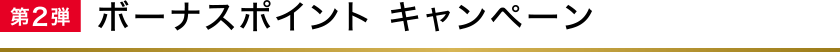 第2弾 ボーナスポイントキャンペーン